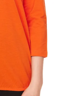 Tops & T-Shirts*BOYSEN´S Damen Basic-Shirt 3/4 Arm mit Gummizug 87580407 Orange