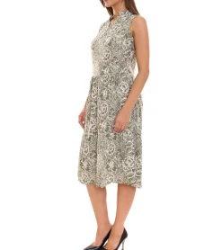 Kleider*BOYSEN´S Damen Midi-Kleid ärmelloses Sommer-Kleid m Allover-Print 97979564 Grün