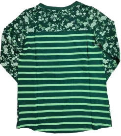 Tops & T-Shirts*BOYSEN´S Damen Shirt modisches Shirt mit 3/4 Ärmeln und Blütendruck 42406115 Grün