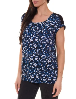 Tops & T-Shirts*BOYSEN´S Damen Shirtbluse luftiges Sommer-Shirt mit schlichtem Rücken 96935859 Blau