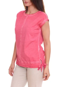 Tops & T-Shirts*BOYSEN´S Sommer-Shirt lässiges Damen-Shirt mit Bändern am Saum 14645414 Rosa