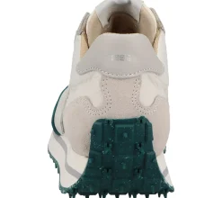 Sneaker & Turnschuhe*Bronx Damen Echtleder-Sneaker rutschfester Sohle Schnür-Schuhe im Retro-Look 66373-CP 127 Weiß/Bunt