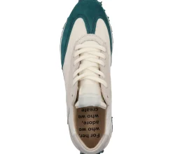 Sneaker & Turnschuhe*Bronx Damen Echtleder-Sneaker rutschfester Sohle Schnür-Schuhe im Retro-Look 66373-CP 127 Weiß/Bunt