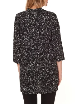 Poloshirts & Blusen*bruno banani Damen Longbluse leicht ausgestellte Sommerbluse 82834058 Schwarz