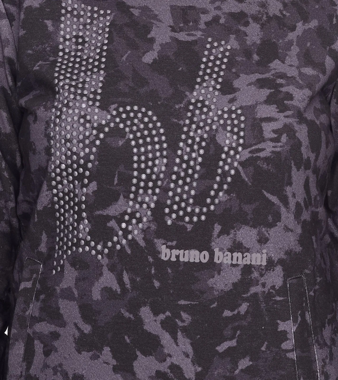 Sweater & Pullover*bruno banani Damen Sweat-Shirt stylisches Langarm-Shirt mit Logo-Print 39488624 Schwarz/Grau