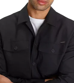 Hemden & Poloshirts|Jacken & Mäntel*bruno banani Herren Overshirt-Jacke mit Brusttaschen dünne Jacke 77573007 Schwarz