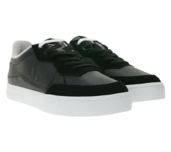 Turnschuhe & Sneaker*Calvin Klein Sneaker modische Echtleder-Schuhe mit Logo auf den Außenseiten elegante Turn-Schuhe YM0YM01153 0GM Schwarz