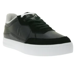 Turnschuhe & Sneaker*Calvin Klein Sneaker modische Echtleder-Schuhe mit Logo auf den Außenseiten elegante Turn-Schuhe YM0YM01153 0GM Schwarz