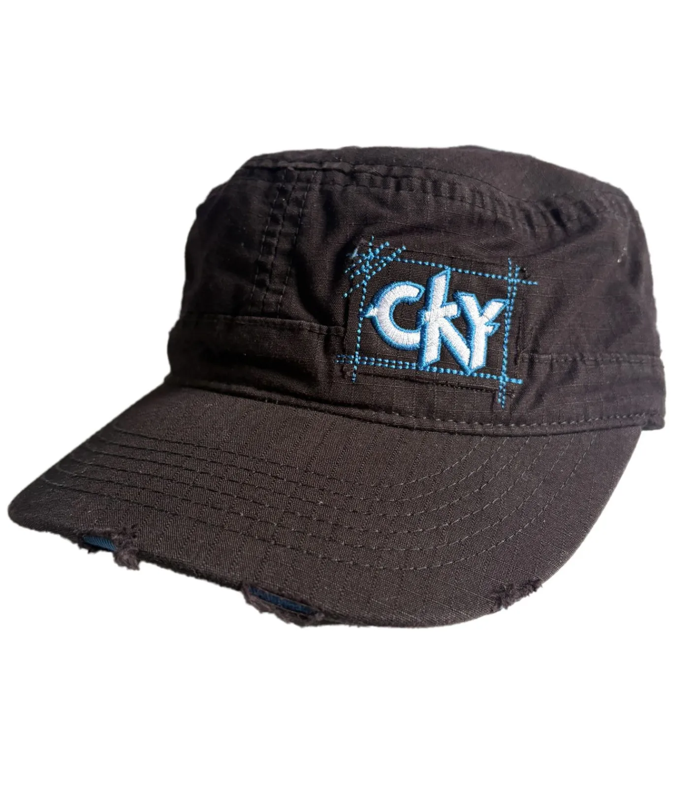 Caps & Mützen*BioworldMerch Camp Kill Yourself Unisex Baumwoll-Cap im millitärischen Schnitt mit leicht gebogenen Schnitt FC101711CKY Schwarz