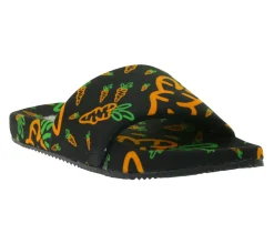 Sandalen & Zehentrenner*Carrots Slides Sommer-Schuhe Herren Slip-On Latschen Pantoletten Schwarz/Orange oder Orange/Grün