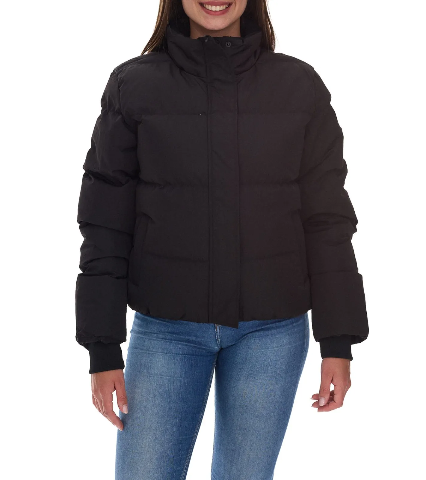 Mäntel & Jacken*CARS JEANS Caley nachhaltige Damen gesteppte Alltags-Jacke mit Stehkragen Puffer-Jacke Herbst-Jacke Stepp-Jacke 6407601 Schwarz