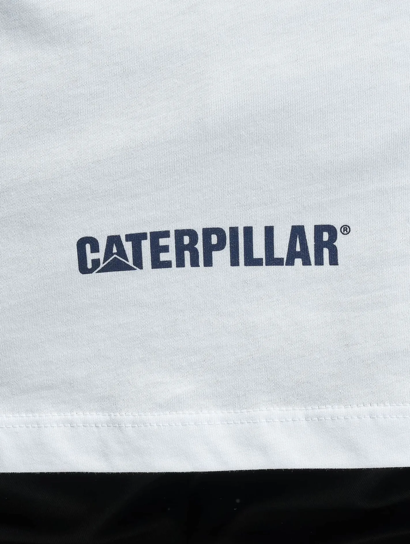 T-Shirts & Tank Tops*CATERPILLAR T-Shirt mit -Räder-Print weiß