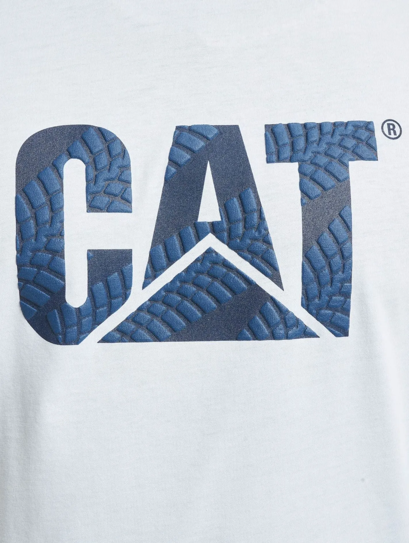 T-Shirts & Tank Tops*CATERPILLAR T-Shirt mit -Räder-Print weiß
