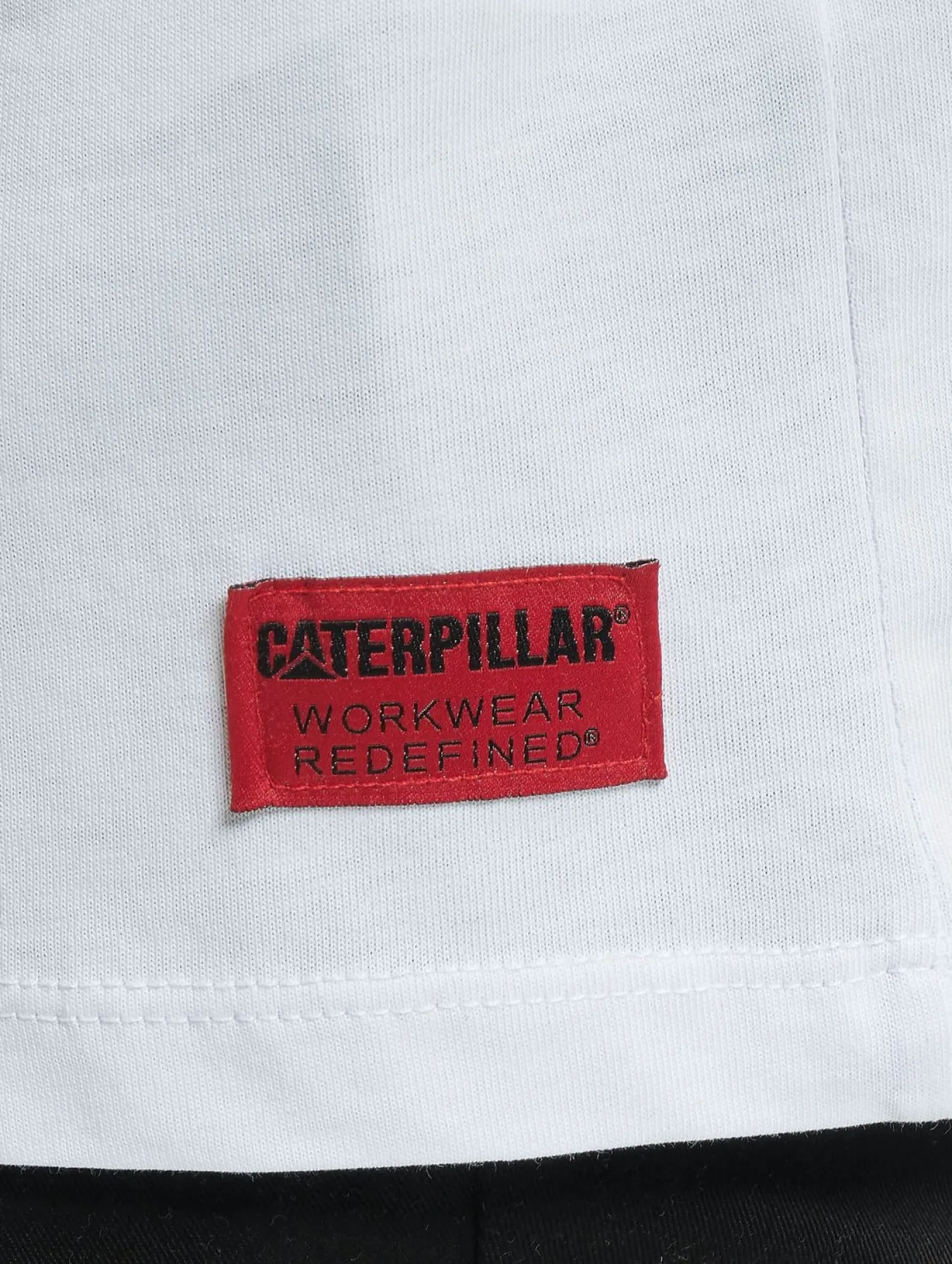 T-Shirts & Tank Tops*CATERPILLAR T-Shirt mit -Räder-Print weiß