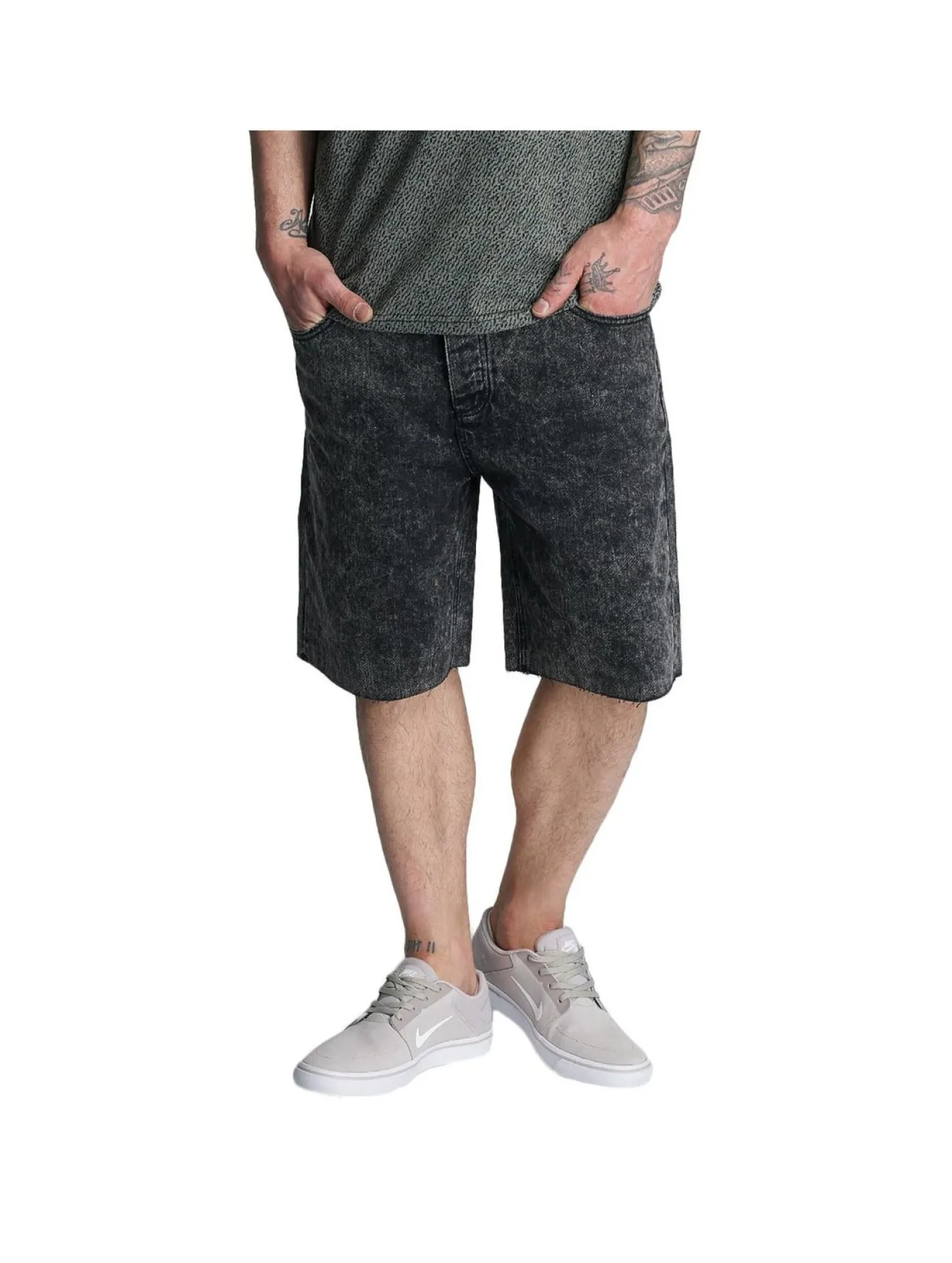 Shorts & Bermudas*CAYLER & SONS All DD Shorts Raw Edge Denim schwarz