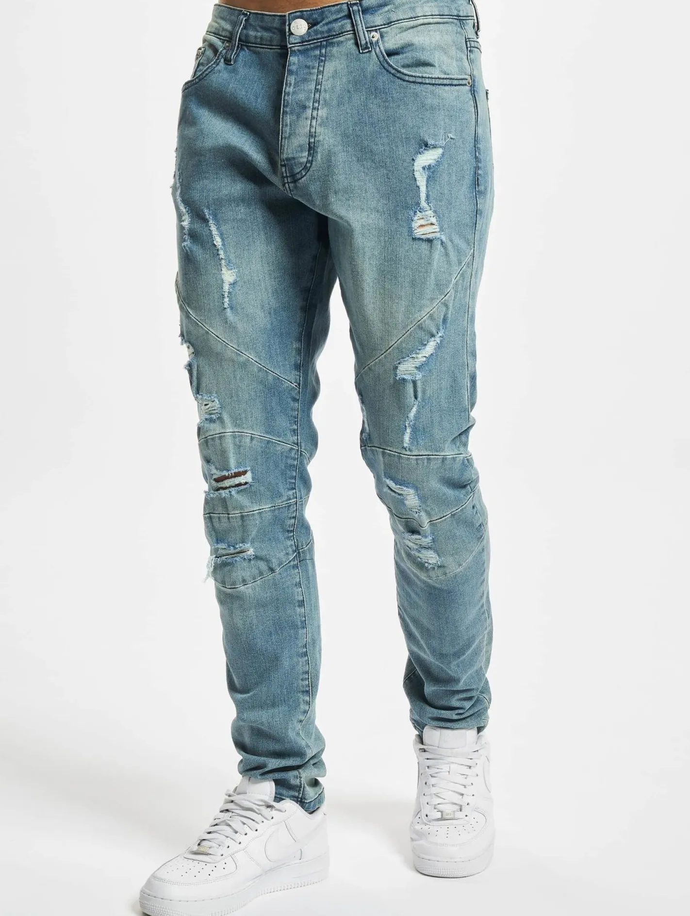 Jeans & Hosen*CAYLER & SONS Panel-Jeanshose in Distressed-Mid-Blue