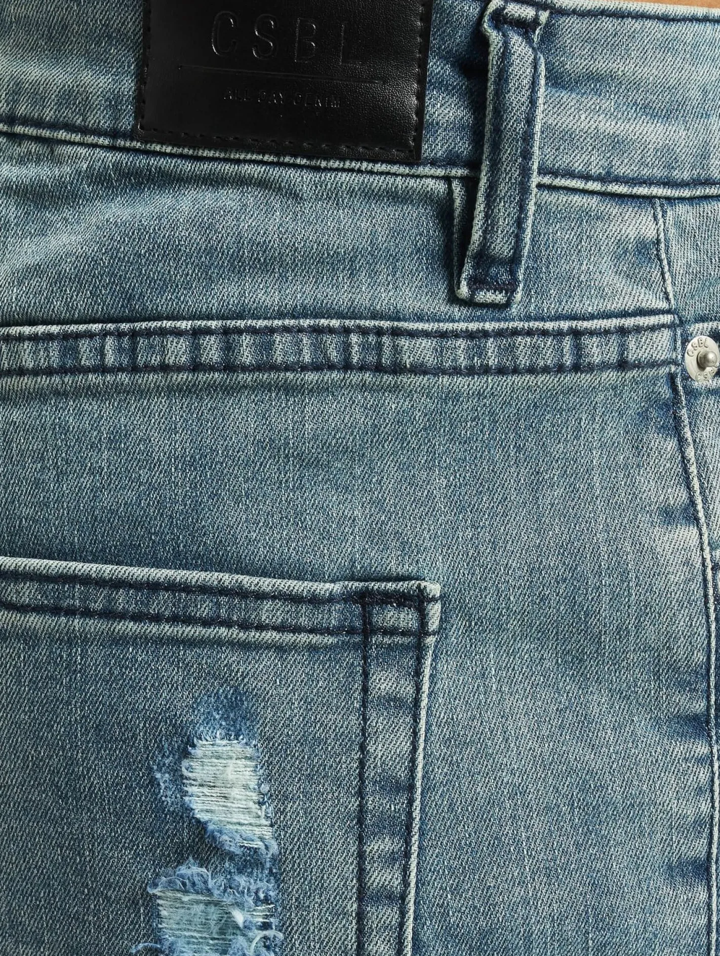 Jeans & Hosen*CAYLER & SONS Panel-Jeanshose in Distressed-Mid-Blue