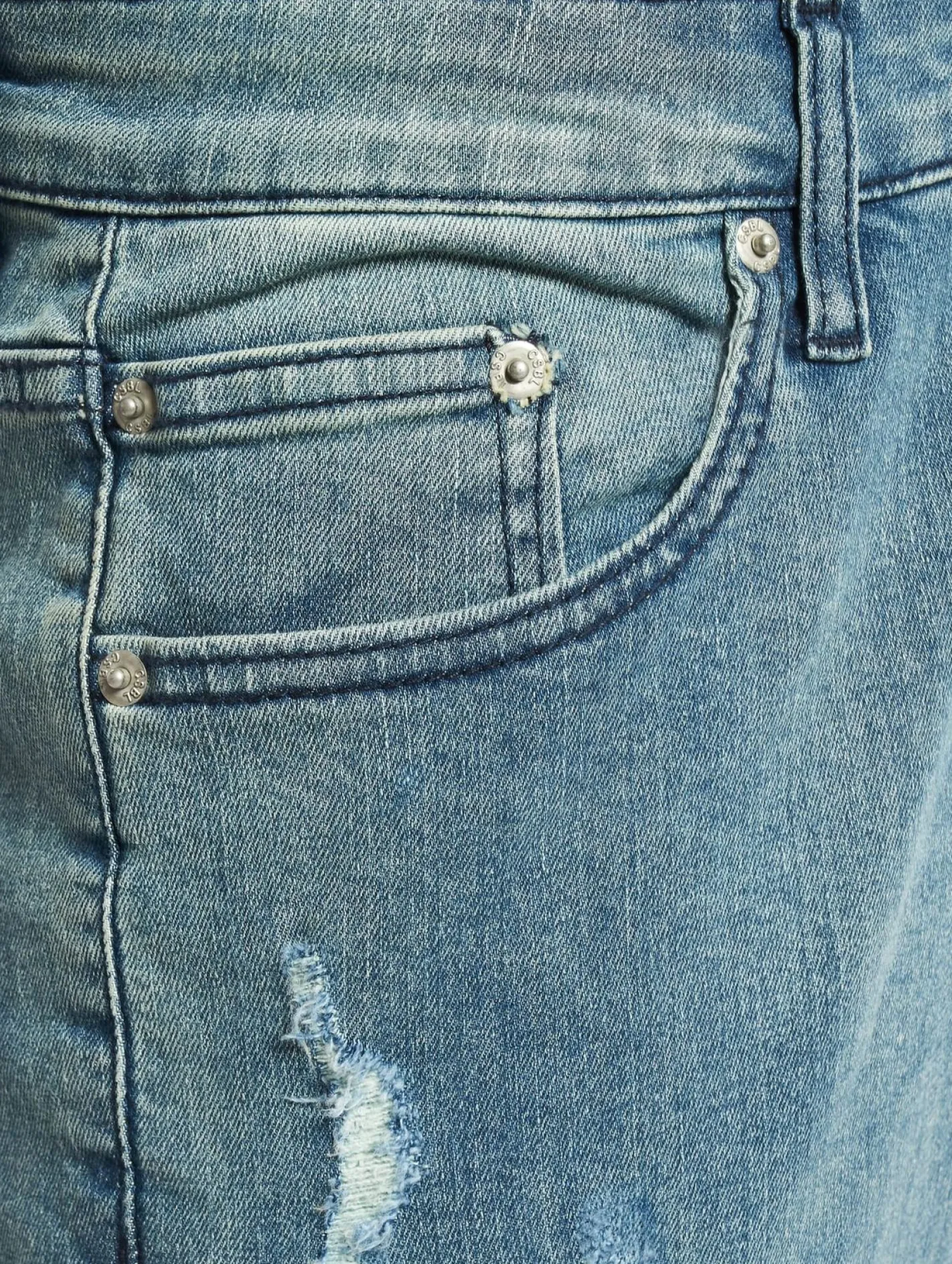 Jeans & Hosen*CAYLER & SONS Panel-Jeanshose in Distressed-Mid-Blue