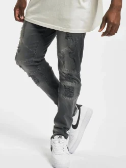 Jeans & Hosen*CAYLER & SONS  Panel-Jeanshose im Used-Look in Vintage-Schwarz