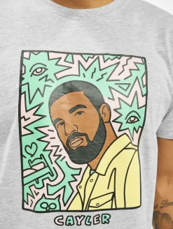 T-Shirts & Tank Tops*CAYLER & SONS  WL Northern Lines Tee hellgrau/mc