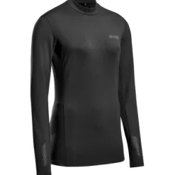 Sweater & Pullover*CEP Damen Longsleeves Merino Cold Weather Merino Longsleeve Schwarz