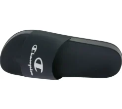 Zehentrenner & Sandalen|Pantoffeln & Hausschuhe*Champion Kos Damen und Herren Bade-Schuhe Badelatschen Sommer-Schuhe Schlupf-Schuhe S22175 Schwarz oder Blau