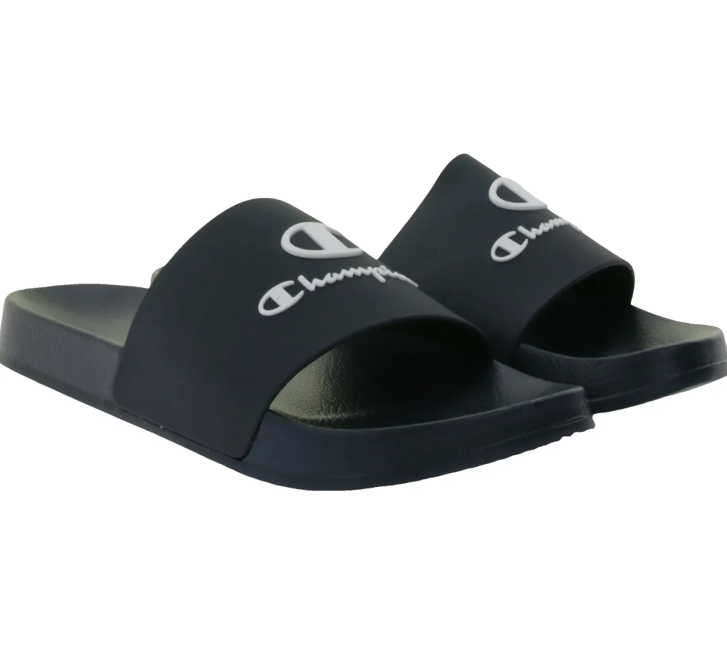 Zehentrenner & Sandalen|Pantoffeln & Hausschuhe*Champion Kos Damen und Herren Bade-Schuhe Badelatschen Sommer-Schuhe Schlupf-Schuhe S22175 KK001 Schwarz