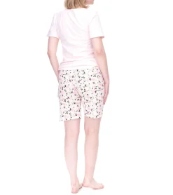 Bademode & Nachtwäsche*CINQUE Baumwoll-Pyjama kurze Hose Rundhals-Shirt für Damen in Rosa/Weiß, Schwarz/Weiß oder für Herren in Schwarz/Weiß