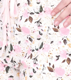 Bademode & Nachtwäsche*CINQUE Shorty Damen Baumwoll-Pyjama kurze Hose mit Blumen-Print Rundhals-Shirt Rosa/Weiß oder Schwarz/Weiß