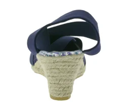 Zehentrenner & Sandalen|Halbschuhe & Pumps*Citywalk Sandalette stylische Damen Sandalen mit blauen Gummibändern 89353835 Dunkelblau