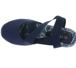 Zehentrenner & Sandalen|Halbschuhe & Pumps*Citywalk Sandalette stylische Damen Sandalen mit blauen Gummibändern 89353835 Dunkelblau