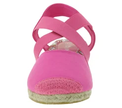 Zehentrenner & Sandalen|Halbschuhe & Pumps*Citywalk Wedges Damen Keilabsatz-Sandalen mit Gummizug Espadrilles 11007623 Pink