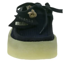 Halbschuhe & Pumps*Clarks Wallabee Cup Damen Halb-Schuhe modische Echtleder Schnür-Schuhe Blau