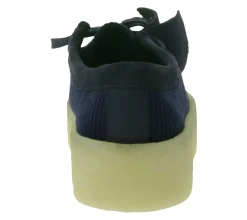 Halbschuhe & Pumps*Clarks Wallabee Cup Damen Halb-Schuhe modische Echtleder Schnür-Schuhe Blau