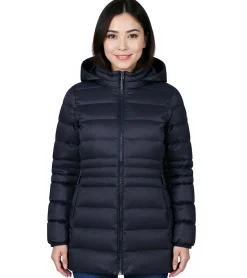 Wintersport*Campagnolo CMP Damen-Mantel mit recycelter Wattierung aus Sorona Aura Flock Winter-Jacke 33K1716M Dunkel-Blau