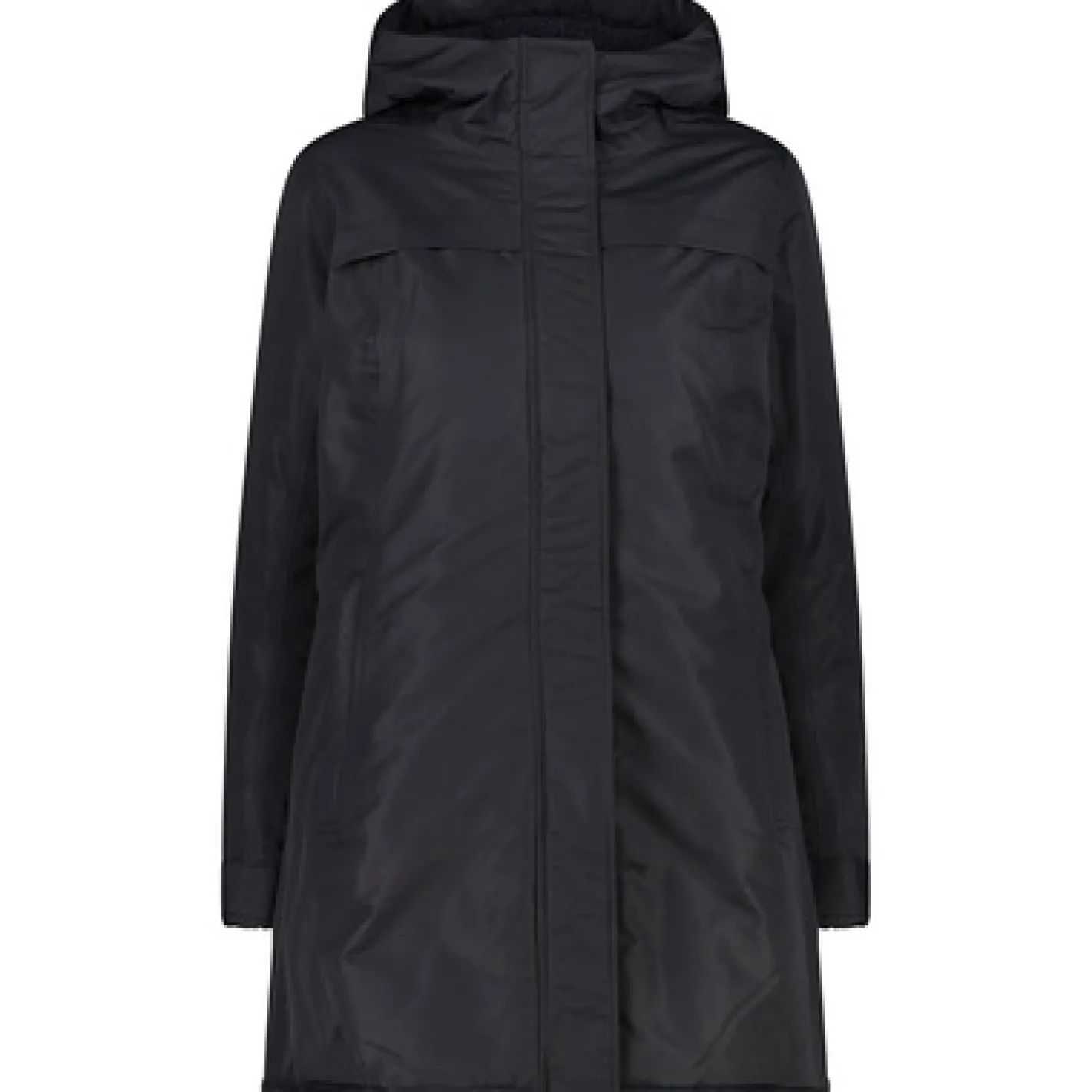 Wintersport|Mäntel & Jacken*Campagnolo CMP Damen Winterjacken Hoodie Parka Schwarz