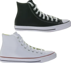 Sneaker & Turnschuhe|Turnschuhe & Sneaker*Converse Chuck Taylor All Star Mono Leather High Top Chucks Echtleder Retro Sneaker für Damen und Herren 132169C oder Schwarz Weiß