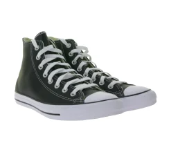 Sneaker & Turnschuhe|Turnschuhe & Sneaker*Converse Chuck Taylor All Star Mono Leather High Top Chucks Echtleder Retro Sneaker für Damen und Herren 132169C oder Schwarz Weiß