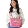 Rucksäcke & Taschen*BioworldMerch Corona Bier Damen Schulter-Tasche kleiner Shopper Fan-Artikel mit Logo-Stickerei Canvas Tasche Rosa