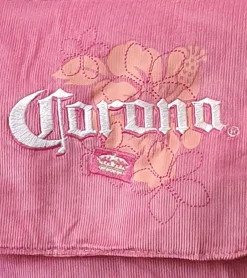 Rucksäcke & Taschen*BioworldMerch Corona Bier Damen Schulter-Tasche kleiner Shopper Fan-Artikel mit Logo-Stickerei Canvas Tasche Rosa