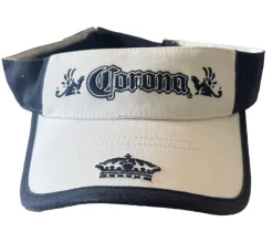 Caps & Mützen*BioworldMerch Corona Extra Unisex Visor-Cap stylische Baumwoll-Cap Sonnen-Blende Weiß