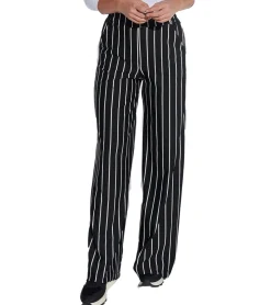 Hosen & Jeans*COURSE Damen High Waist Business-Hose gestreifte Büro-Hose Alltags-Hose Loose Fit 68695405 Schwarz/Weiß