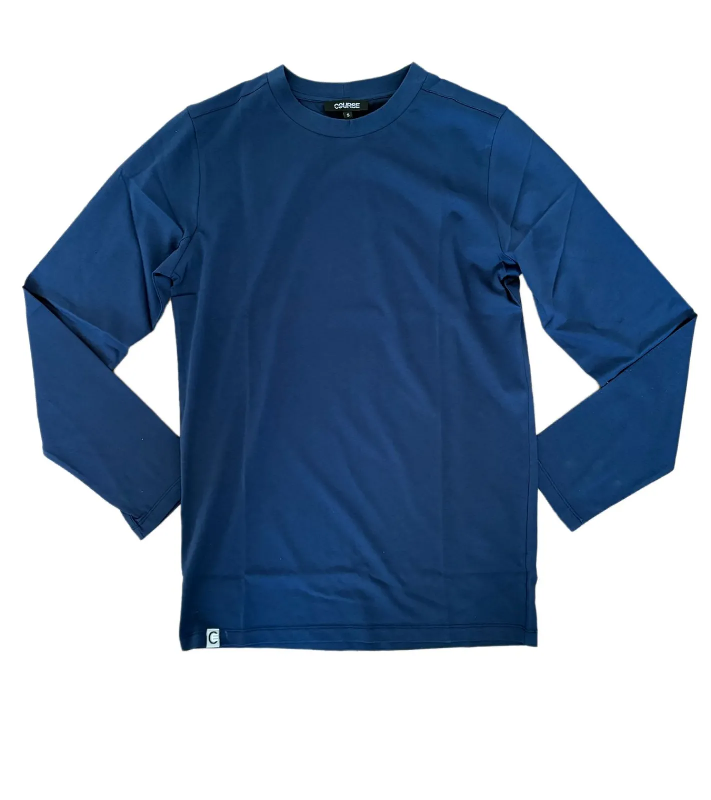 Pullover & Sweater*COURSE Herren Longssleeve Baumwoll-Pullover Langarm-Shirt Rundhals-Pullover 900819 Dunkelblau