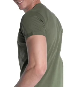 T-Shirts & Tank Tops*COURSE Herren T-Shirt mit Krempelarm Baumwoll-Shirt Rundhals-Shirt 901959 Khaki