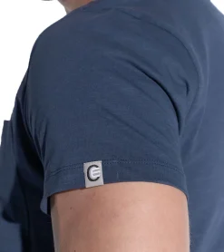 T-Shirts & Tank Tops*COURSE Slub Cotton Herren Basic T-Shirt mit Brusttasche Rundhals-Shirt Baumwoll-Shirt 900990 Dunkelblau