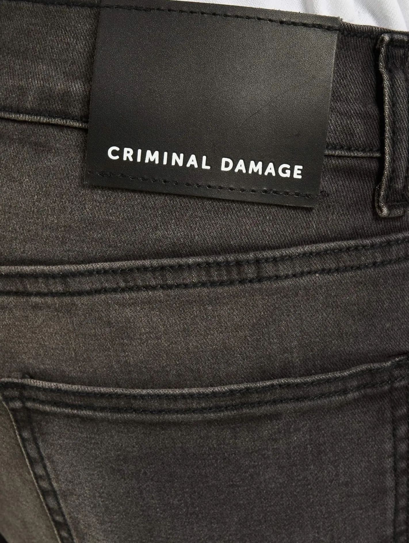 Jeans & Hosen*CRIMINAL DAMAGE Skinny-Jeans in Rip-Waschung, Grau