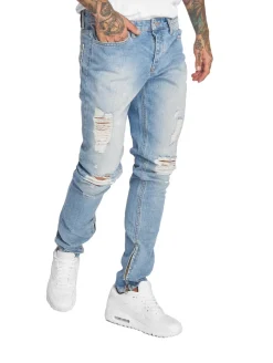 Jeans & Hosen*CRIMINAL DAMAGE Uzi Skinny Hellblauer Denim