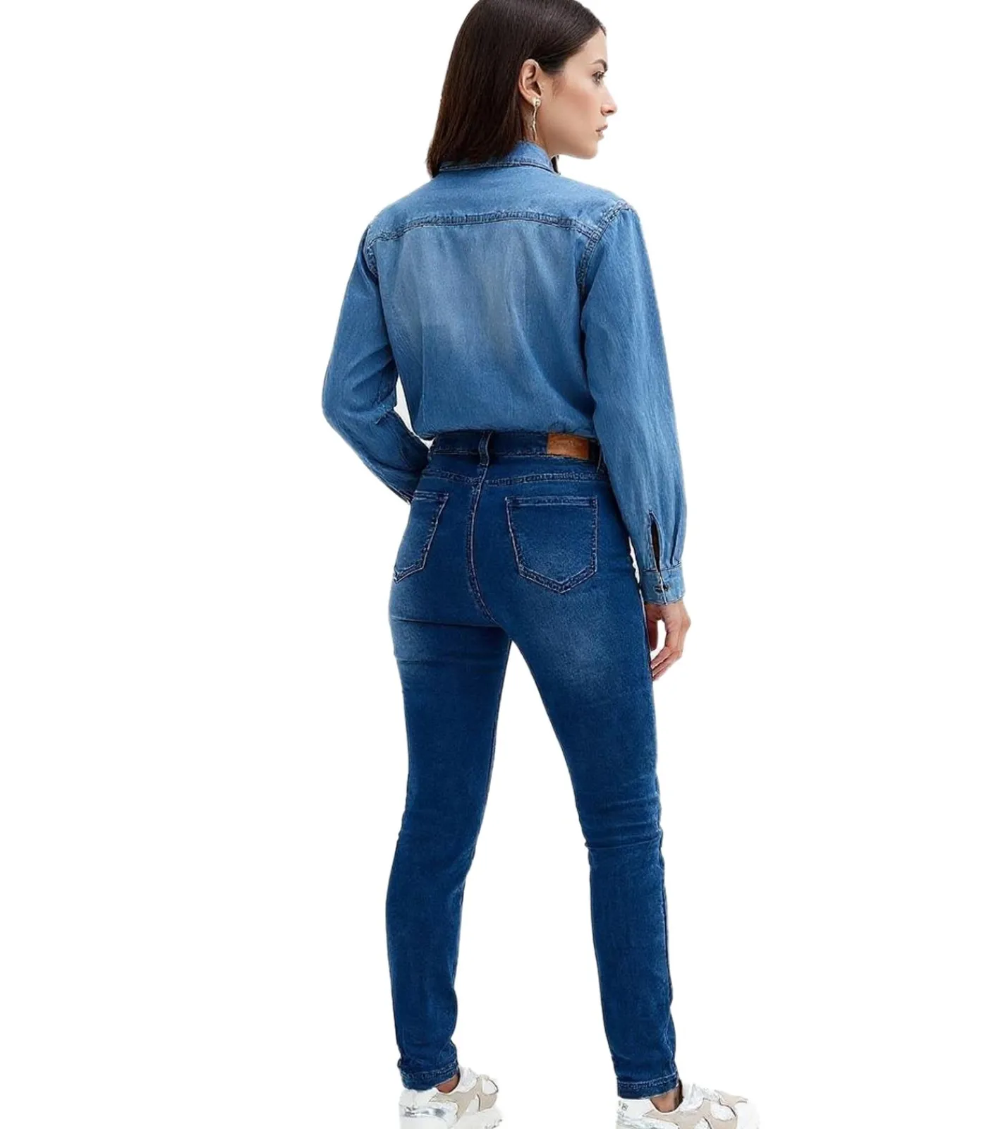 Große Größen|Hosen & Jeans*O46bpx Damen Jeans-Hose enganliegende Denim Jeans im 4-Pocket-Style mit Dehnbund 956723 Blau