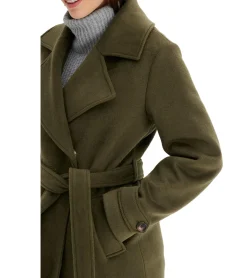 Mäntel & Jacken*O46bpx Damen Mantel in Wolloptik nachhaltiger Basic-Mantel mit Reverskragen Alltags-Jacke 907949 Olivgrün