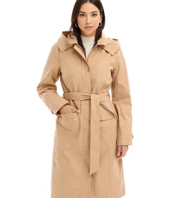 Große Größen|Mäntel & Jacken*O46bpx Damen zeitloser Parka-Mantel mit Kapuze Frühling-Mantel Baumwoll-Jacke 927540 Beige
